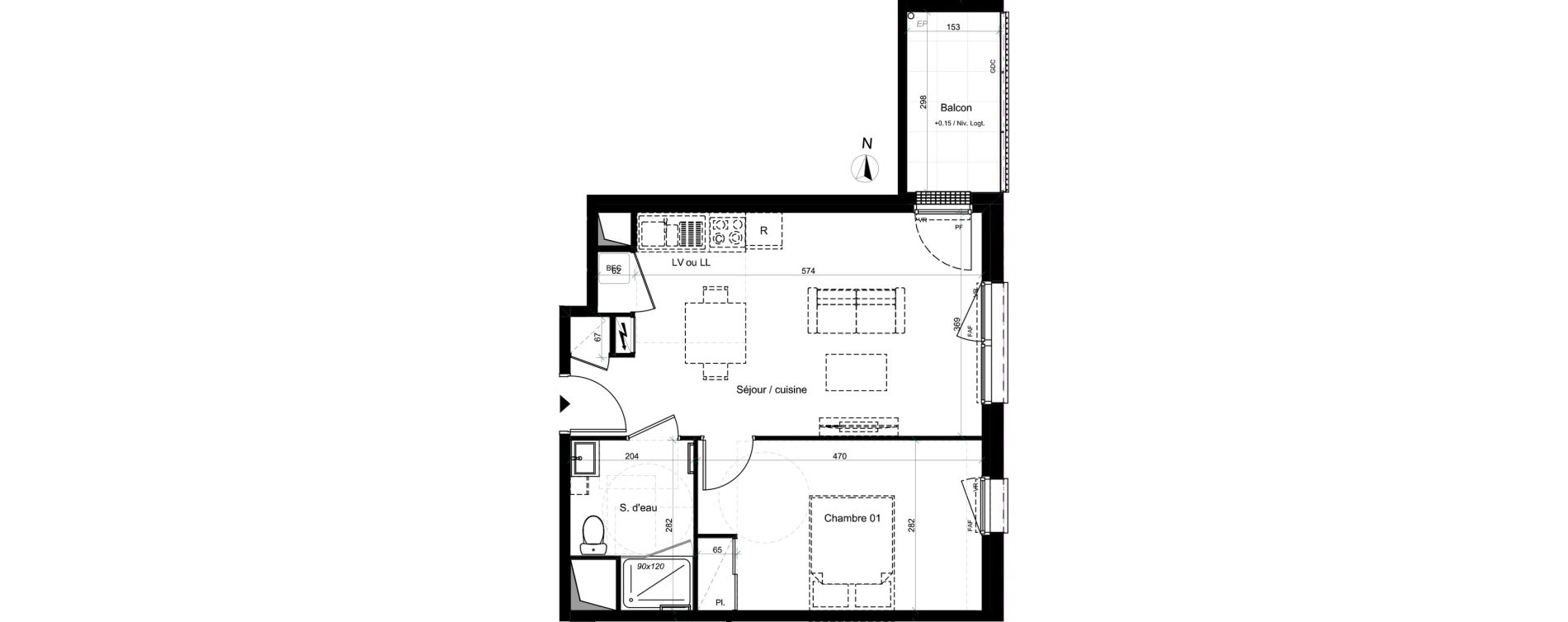 Appartement T2 de 41,84 m2 &agrave; Saran Centre