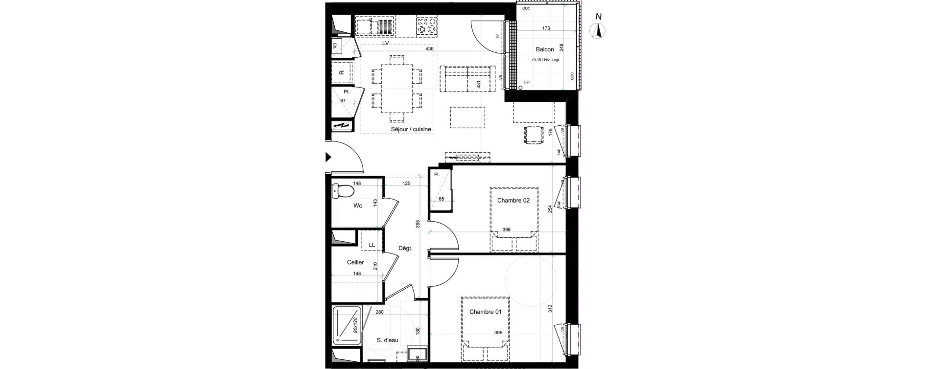 Appartement T3 de 61,08 m2 &agrave; Saran Centre