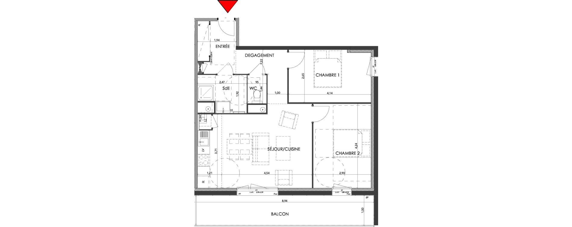 Appartement T3 de 60,76 m2 &agrave; Saran Centre
