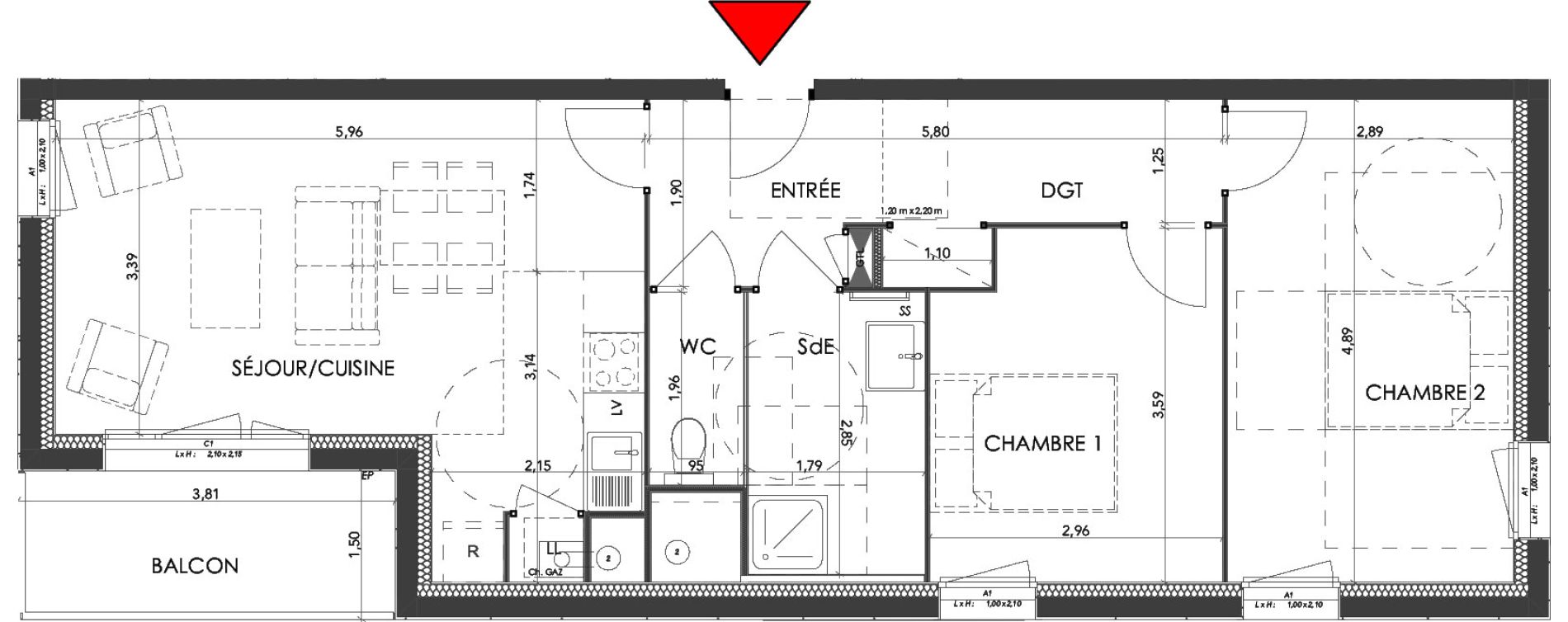 Appartement T3 de 63,48 m2 &agrave; Saran Centre