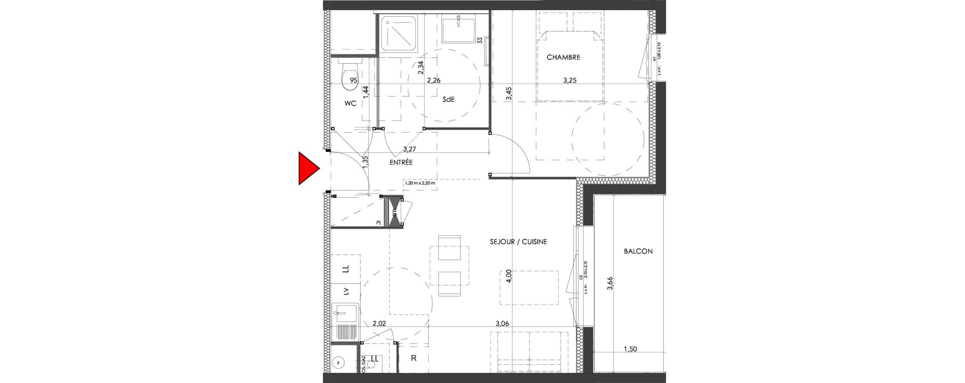 Appartement T2 de 40,78 m2 &agrave; Saran Centre