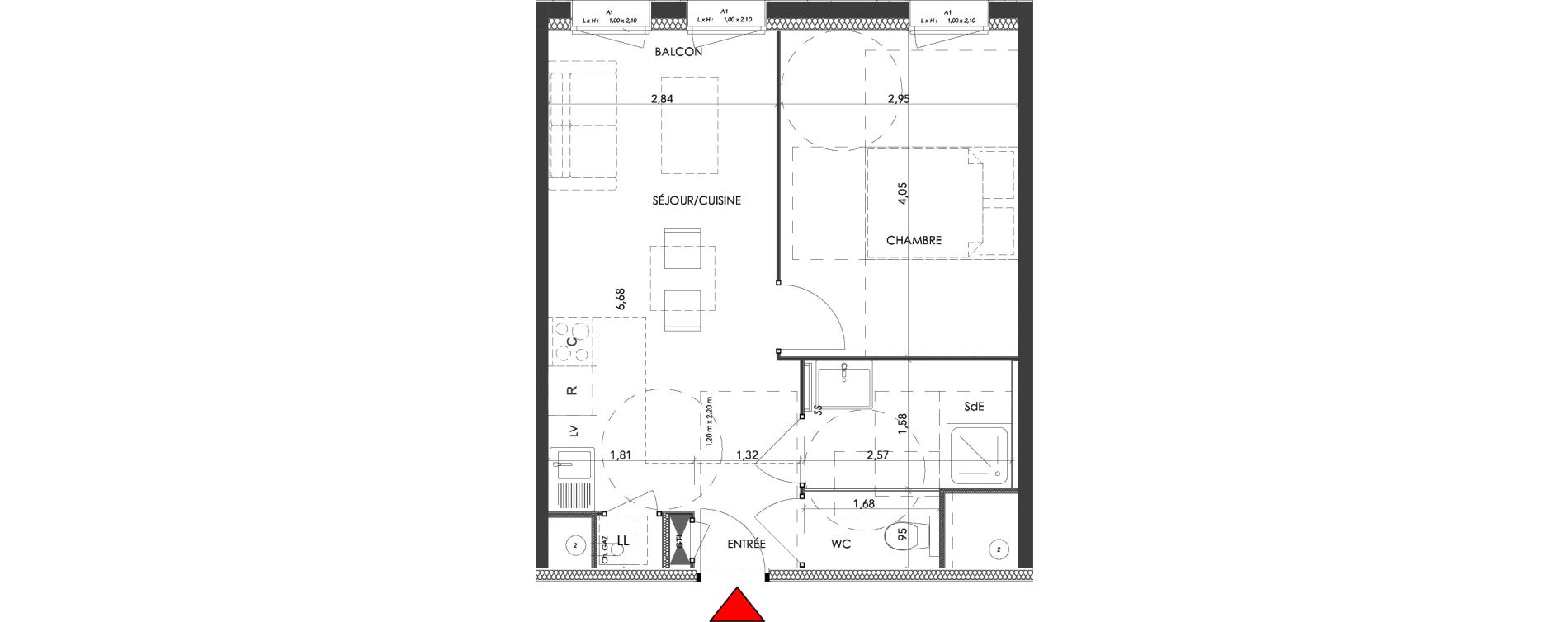 Appartement T2 de 36,62 m2 &agrave; Saran Centre