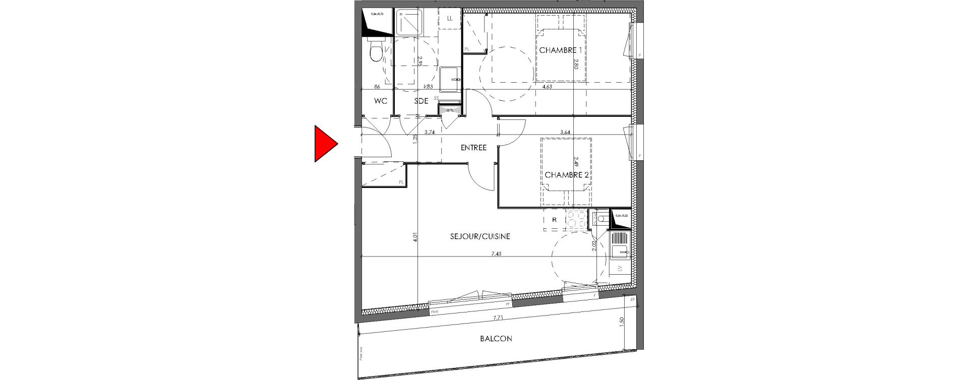 Appartement T3 de 56,06 m2 &agrave; Saran Centre
