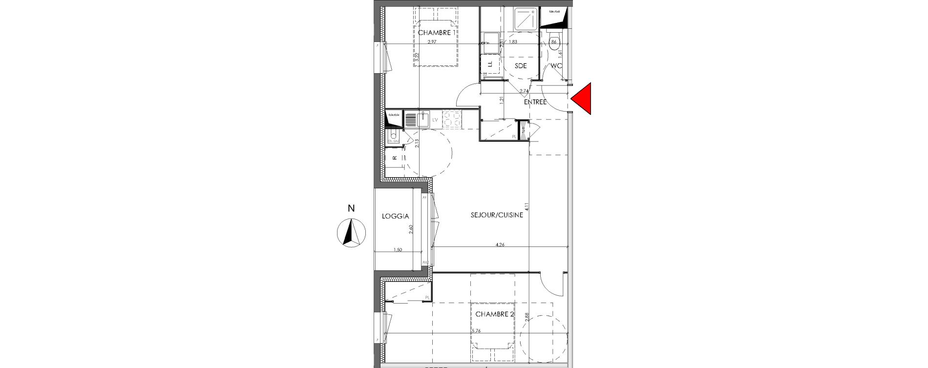 Appartement T3 de 57,74 m2 &agrave; Saran Centre