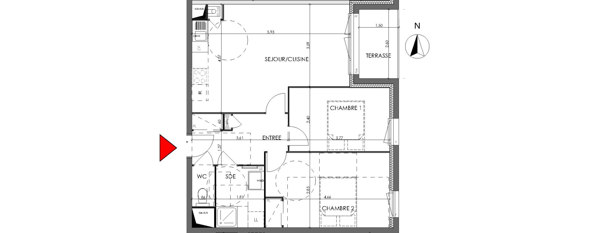 Appartement T3 de 55,45 m2 &agrave; Saran Centre