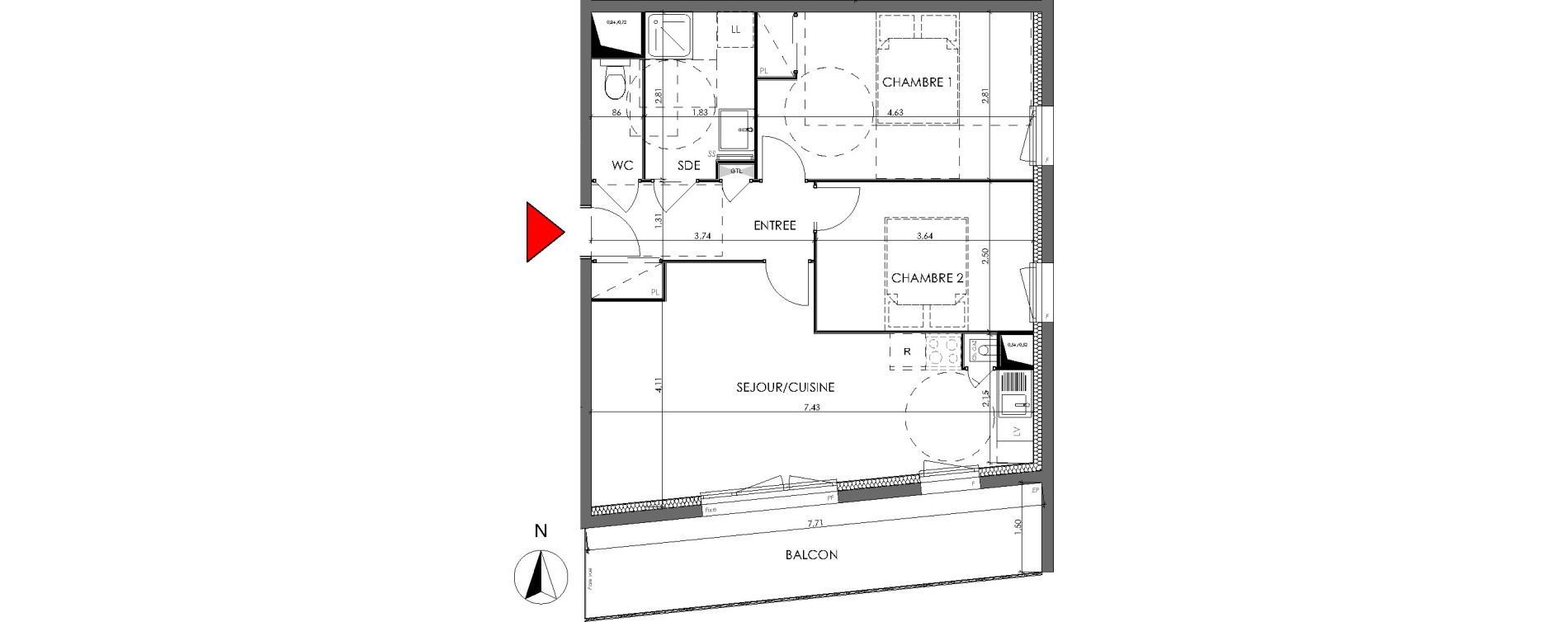 Appartement T3 de 56,60 m2 &agrave; Saran Centre