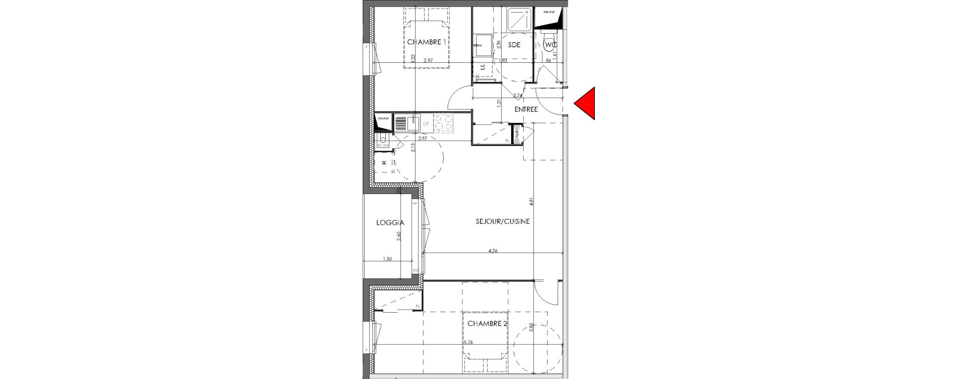 Appartement T3 de 57,74 m2 &agrave; Saran Centre