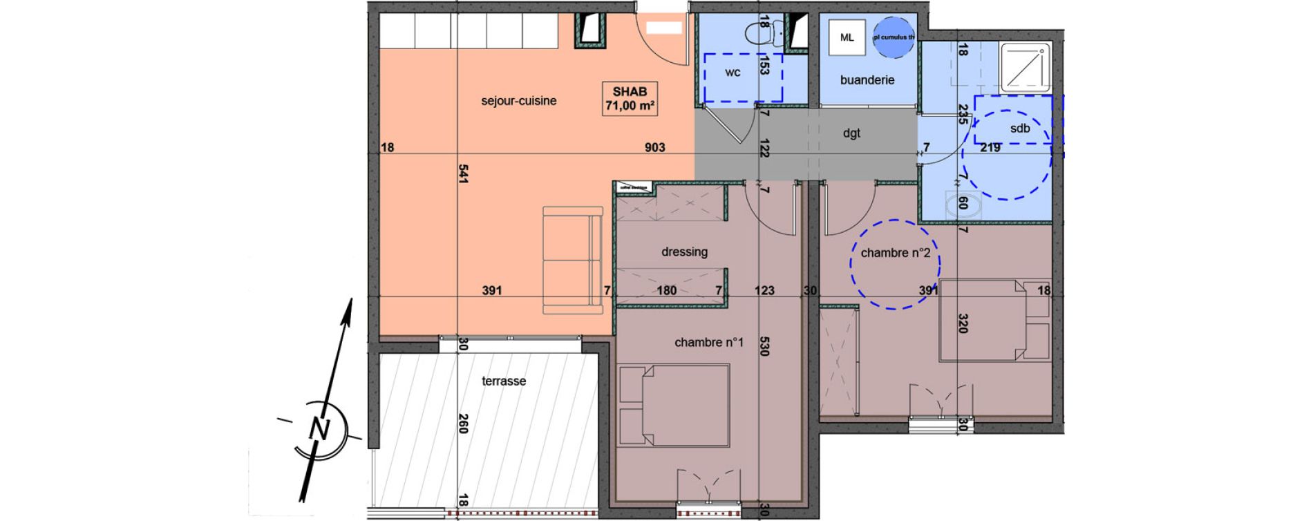 Appartement T3 de 71,00 m2 &agrave; Bastia Centre