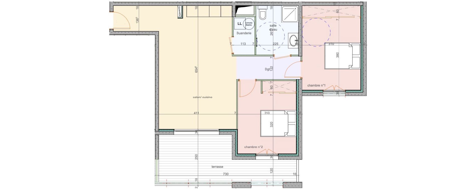 Appartement T3 de 67,90 m2 &agrave; Lucciana Centre