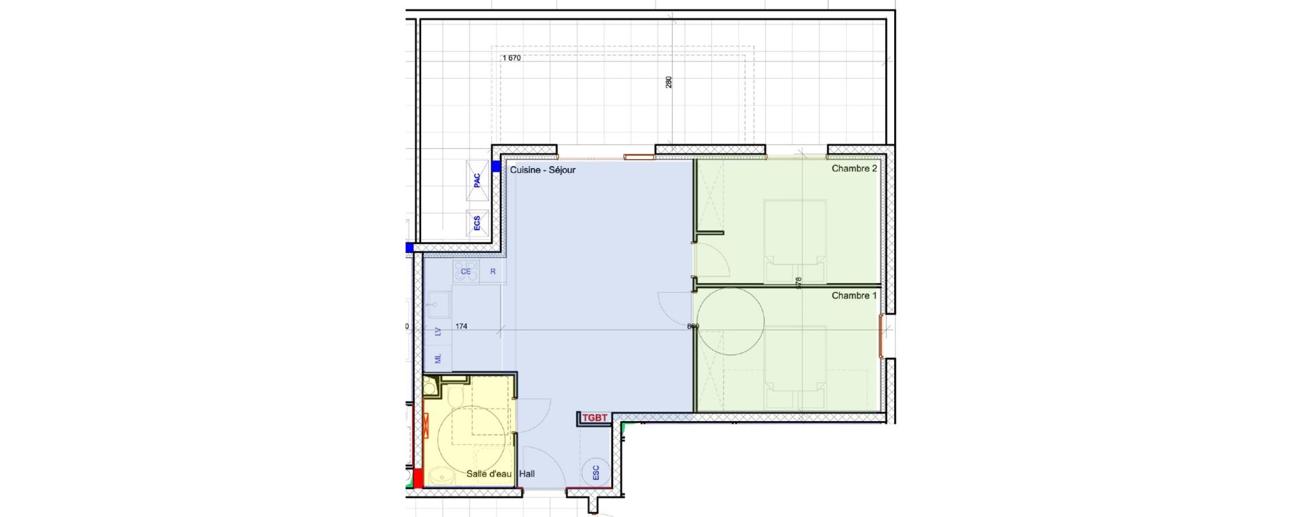 Appartement T3 de 59,40 m2 &agrave; Monte Centre