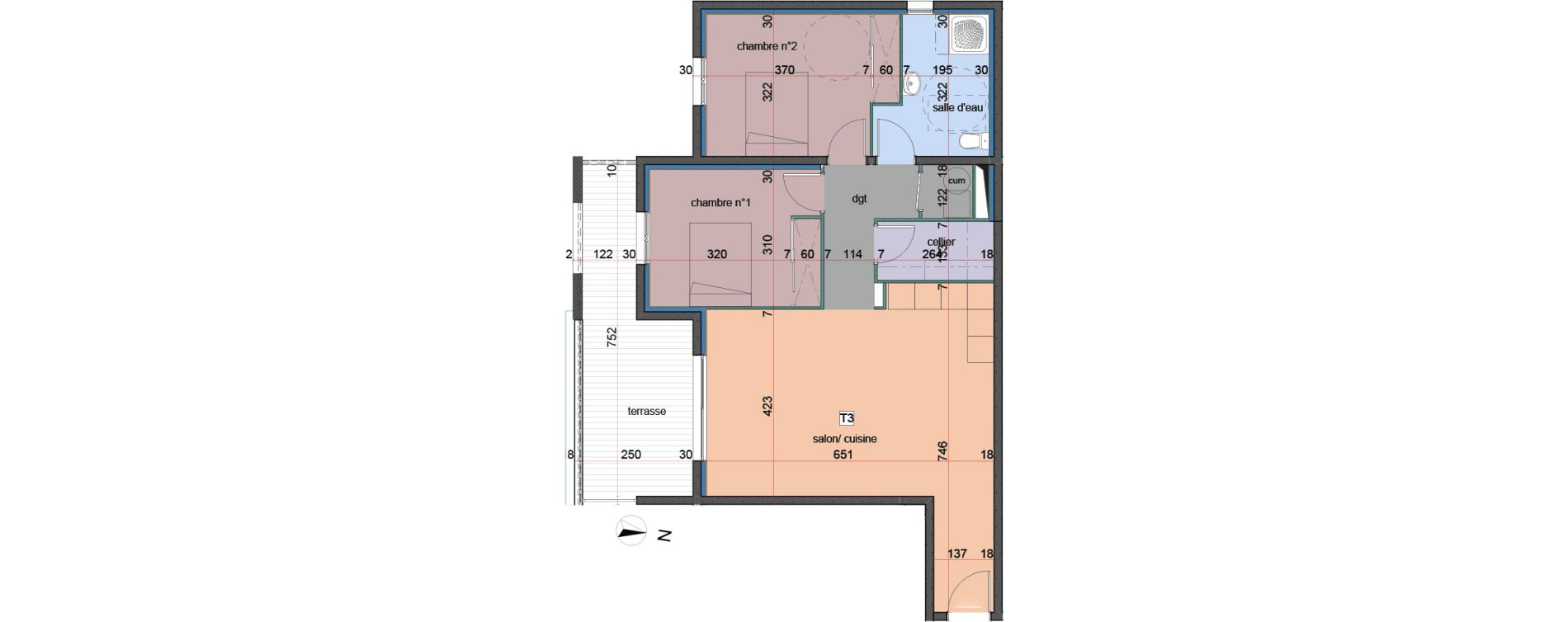 Appartement T3 de 75,30 m2 &agrave; Penta-Di-Casinca Centre