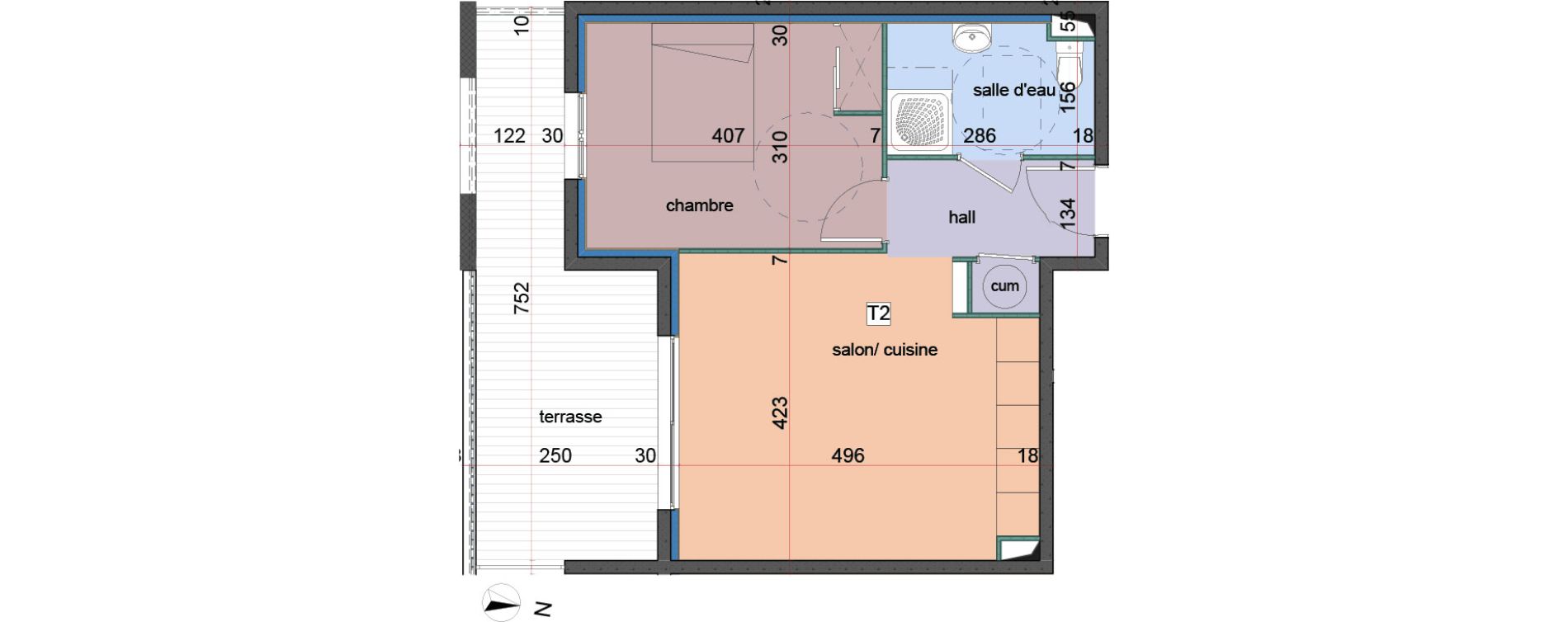 Appartement T2 de 42,00 m2 &agrave; Penta-Di-Casinca Centre