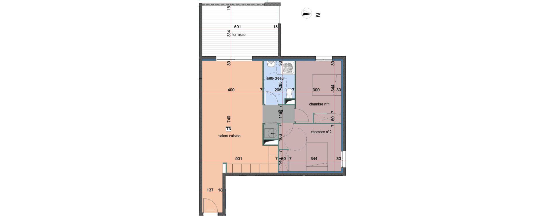 Appartement T3 de 69,15 m2 &agrave; Penta-Di-Casinca Centre