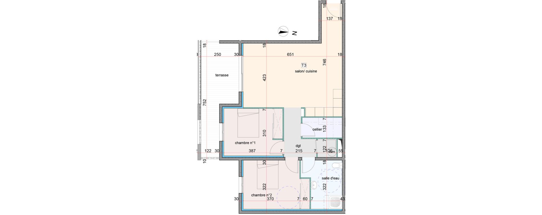 Appartement T3 de 75,85 m2 &agrave; Penta-Di-Casinca Centre