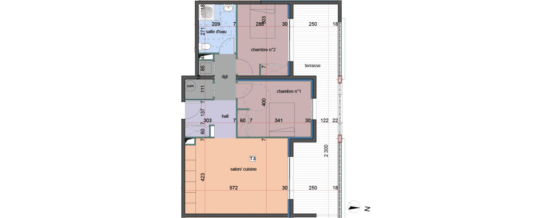 Appartement T3 de 65,15 m2 &agrave; Penta-Di-Casinca Centre