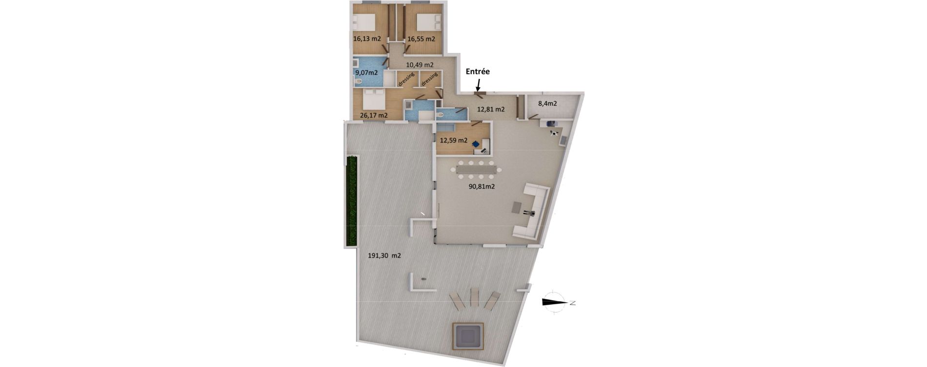 Appartement T5 de 205,74 m2 &agrave; San-Martino-Di-Lota Centre