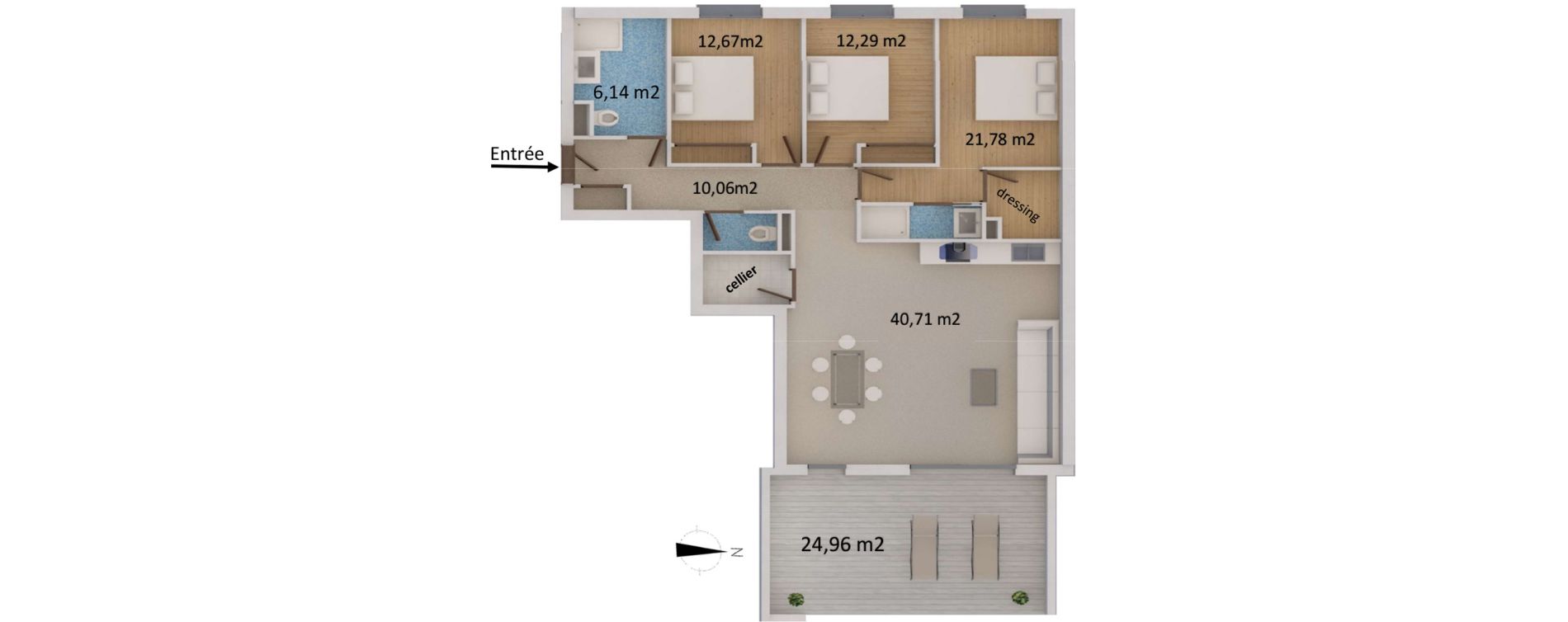 Appartement T4 de 108,32 m2 à San-Martino-Di-Lota Centre