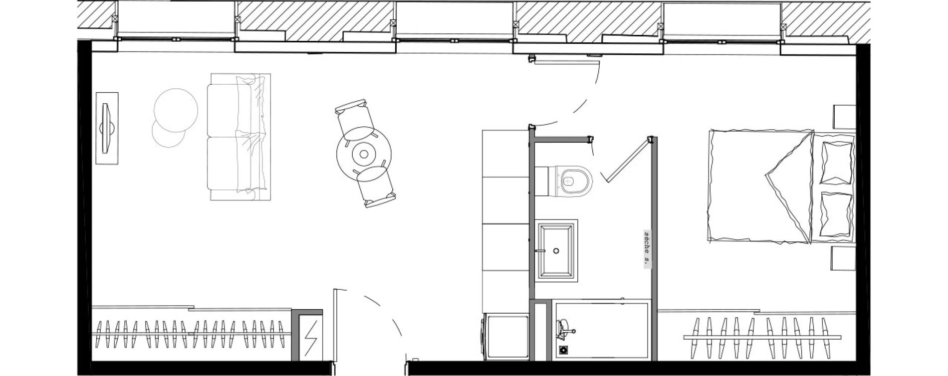 Appartement T2 de 38,60 m2 &agrave; Troyes Quatorze juillet