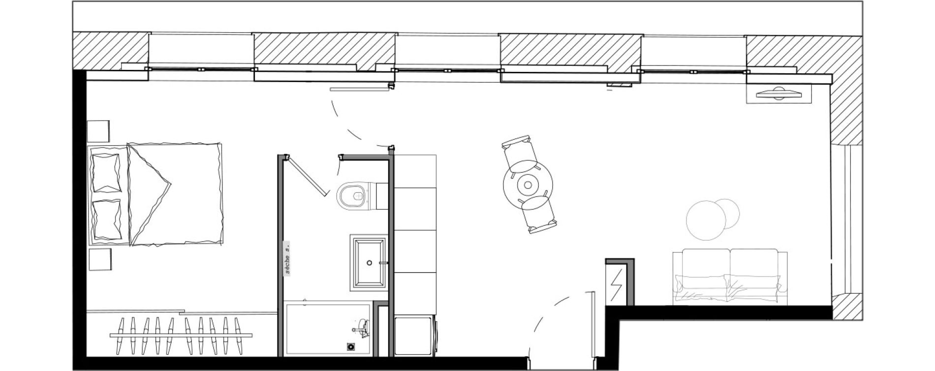 Appartement T2 de 38,70 m2 &agrave; Troyes Quatorze juillet