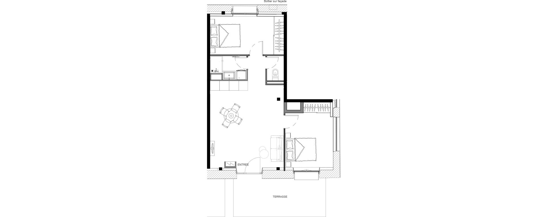 Appartement T3 de 57,80 m2 &agrave; Troyes Quatorze juillet