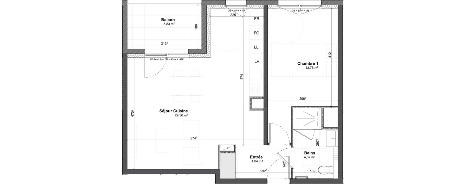 Appartement T2 de 52,03 m2 &agrave; Benfeld Centre