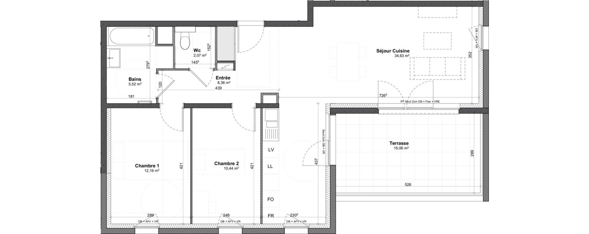 Appartement T3 de 73,18 m2 &agrave; Benfeld Centre