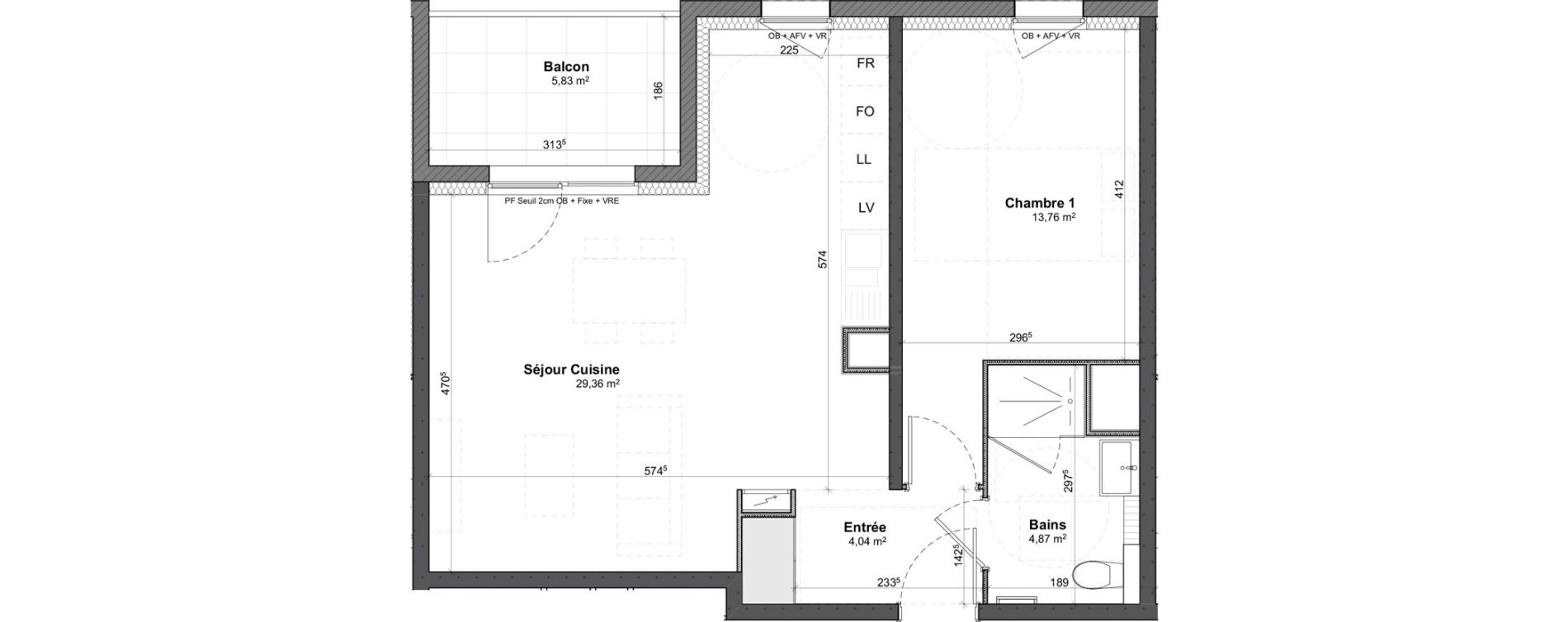 Appartement T2 de 52,03 m2 &agrave; Benfeld Centre