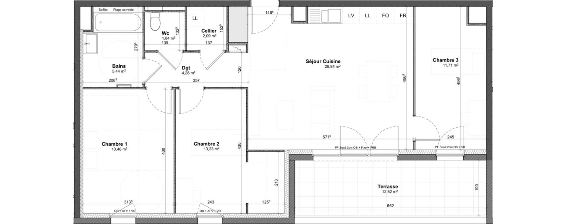 Appartement T4 de 80,91 m2 &agrave; Benfeld Centre