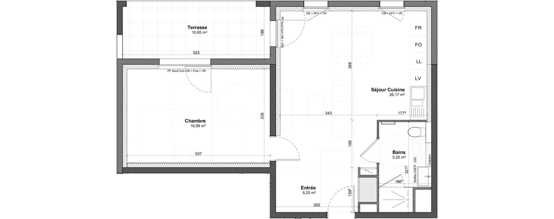 Appartement T2 de 53,66 m2 &agrave; Benfeld Centre