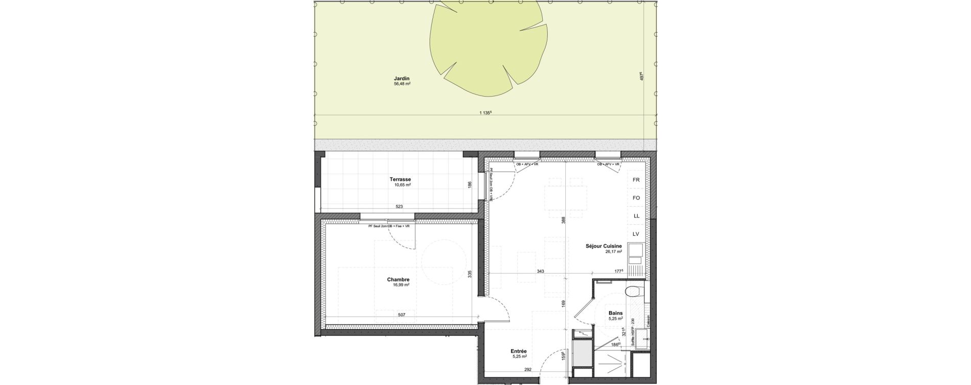 Appartement T2 de 53,66 m2 &agrave; Benfeld Centre