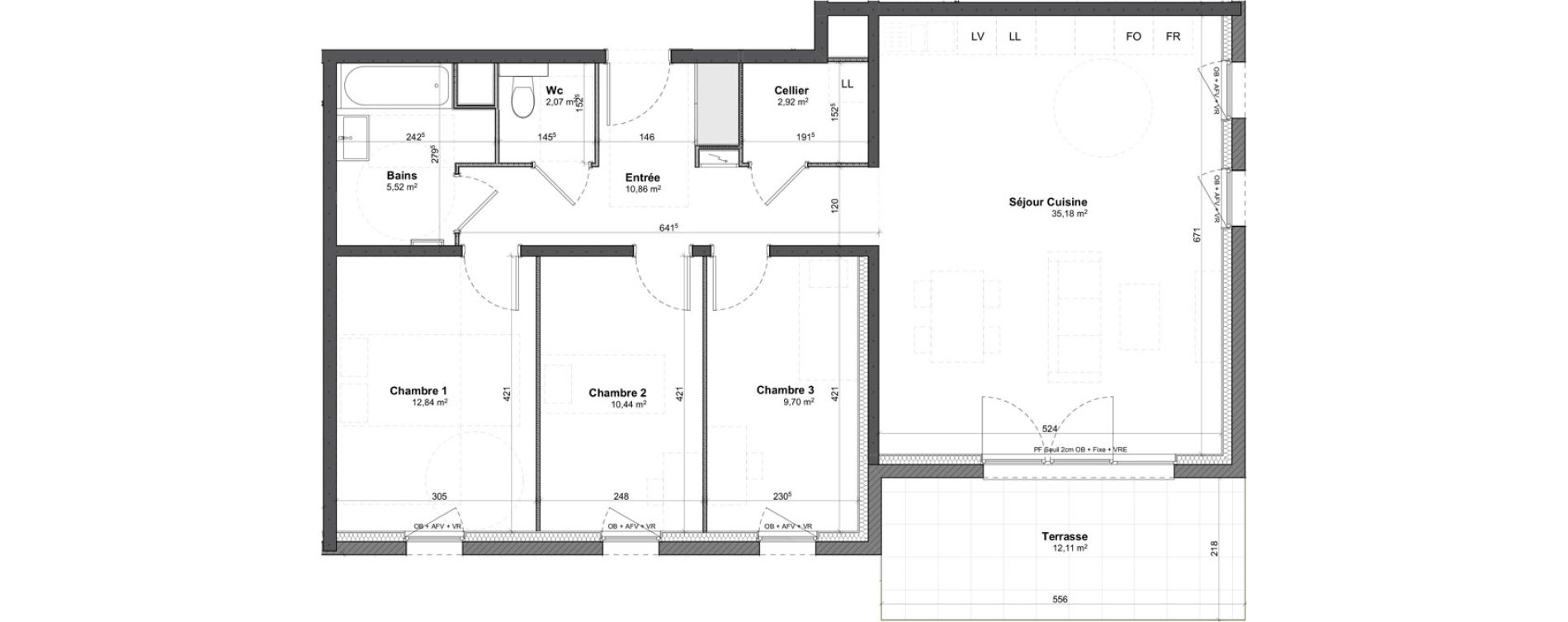 Appartement T4 de 89,53 m2 &agrave; Benfeld Centre