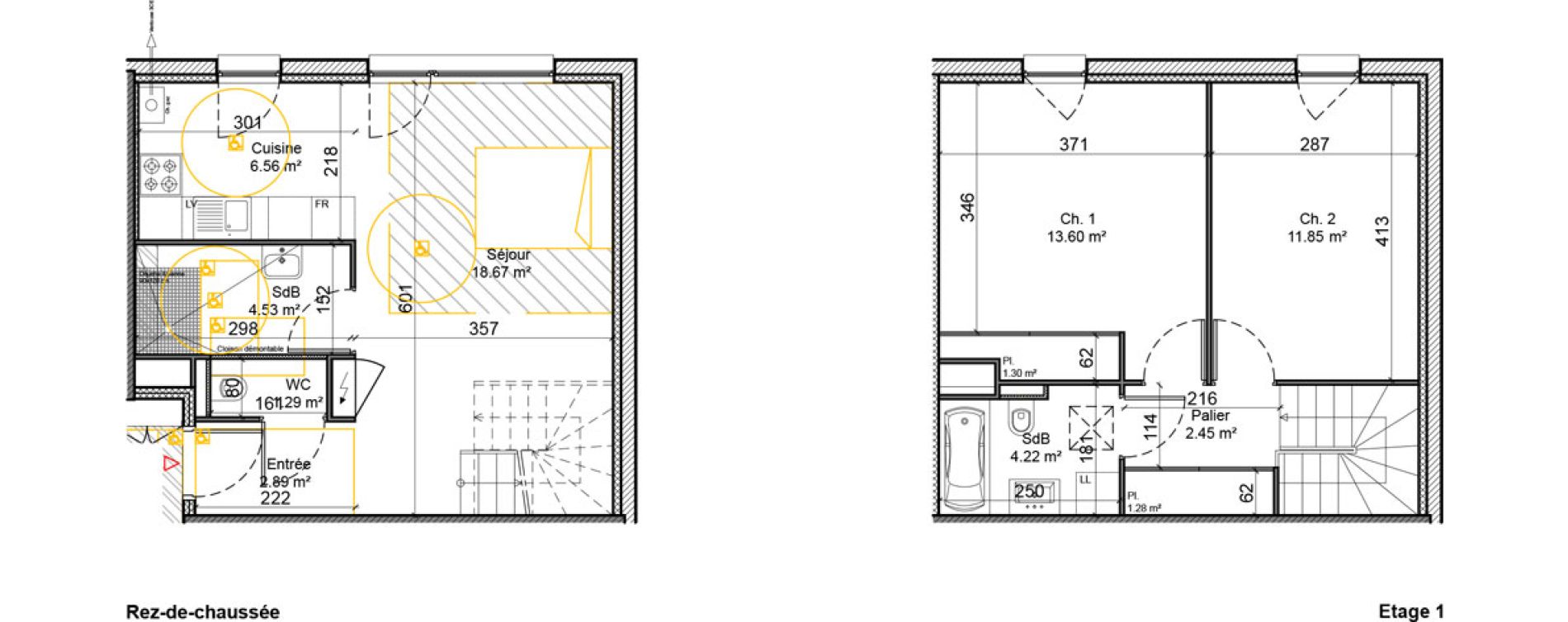 Duplex T3 de 68,64 m2 &agrave; Betschdorf Centre