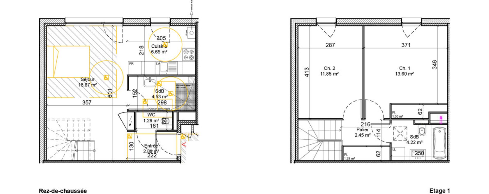 Duplex T3 de 68,73 m2 &agrave; Betschdorf Centre