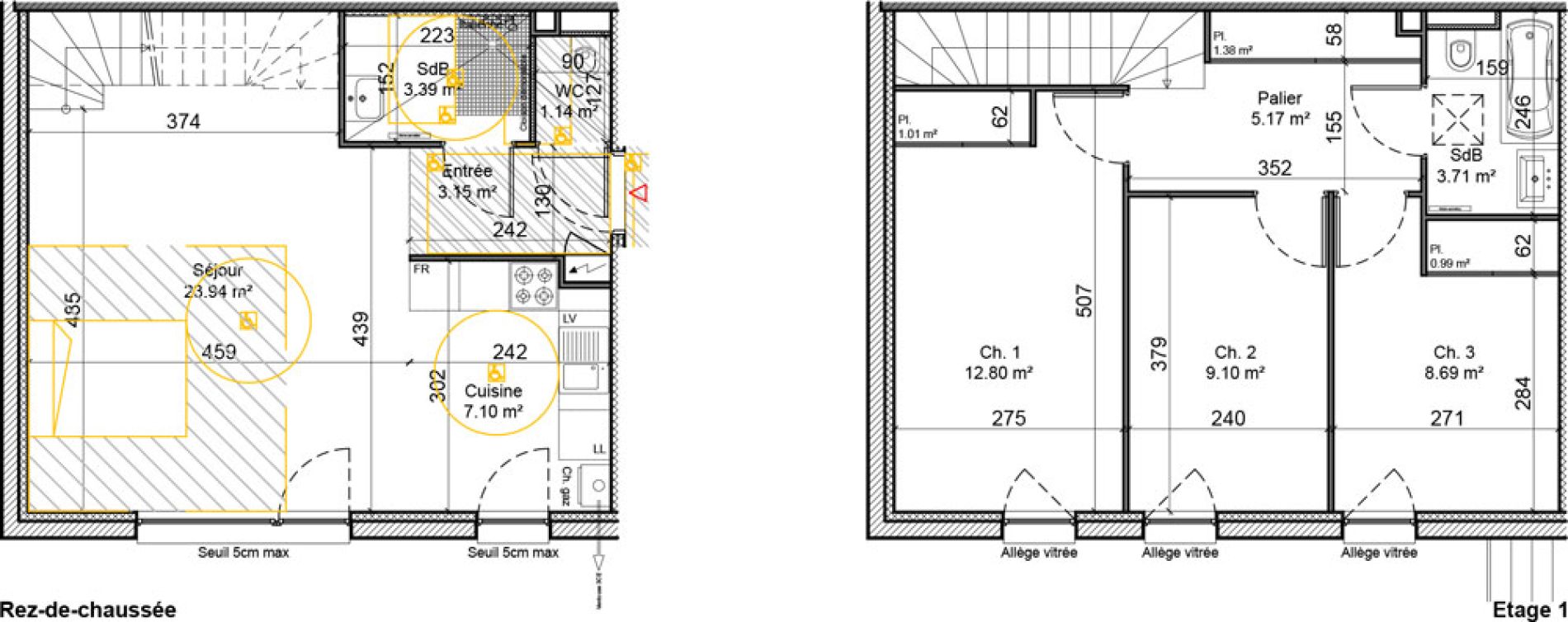 Duplex T4 de 81,57 m2 &agrave; Betschdorf Centre