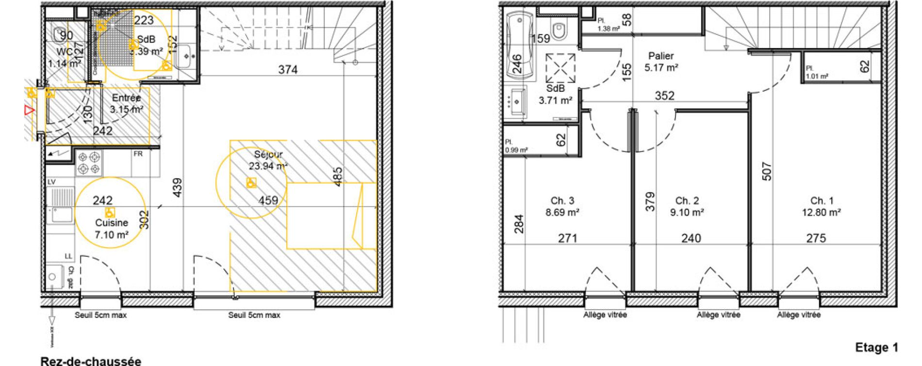 Duplex T4 de 81,57 m2 &agrave; Betschdorf Centre