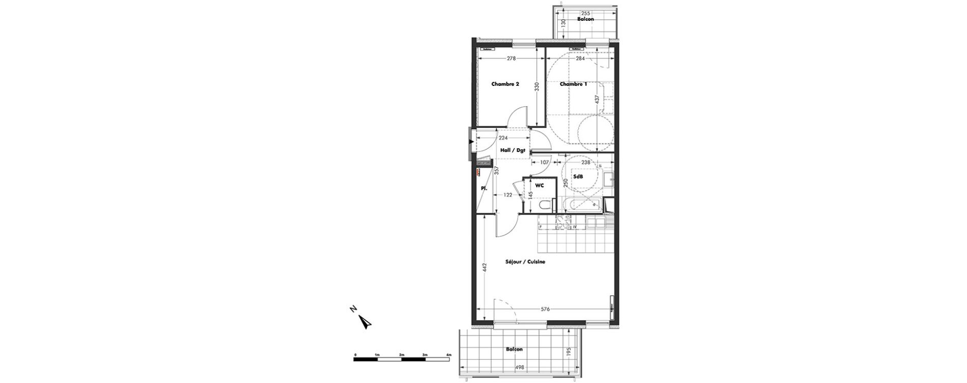 Appartement T3 de 63,40 m2 &agrave; Bischheim Centre