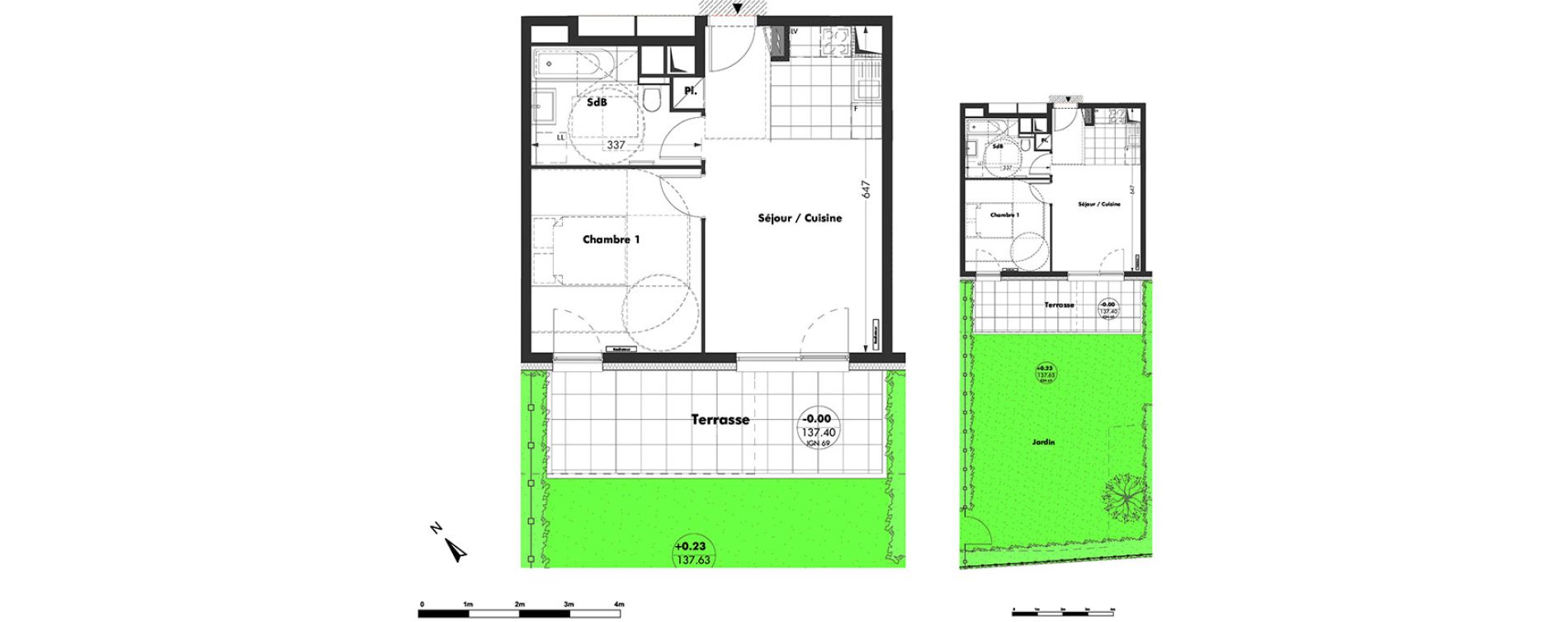 Appartement T2 de 41,47 m2 &agrave; Bischheim Centre