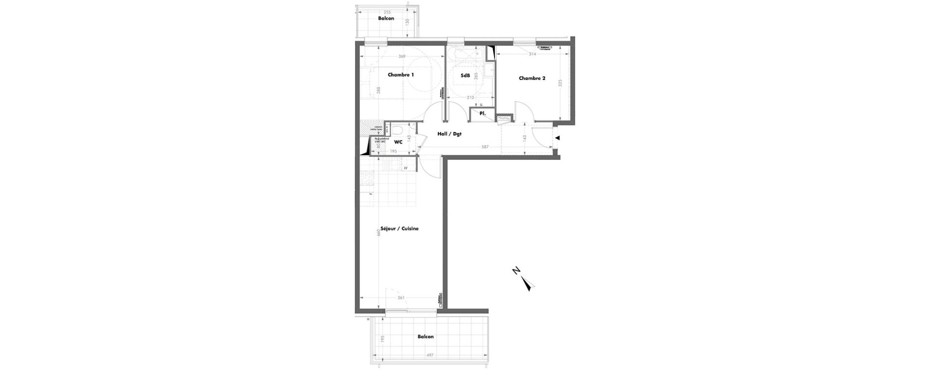 Appartement T3 de 63,71 m2 &agrave; Bischheim Centre