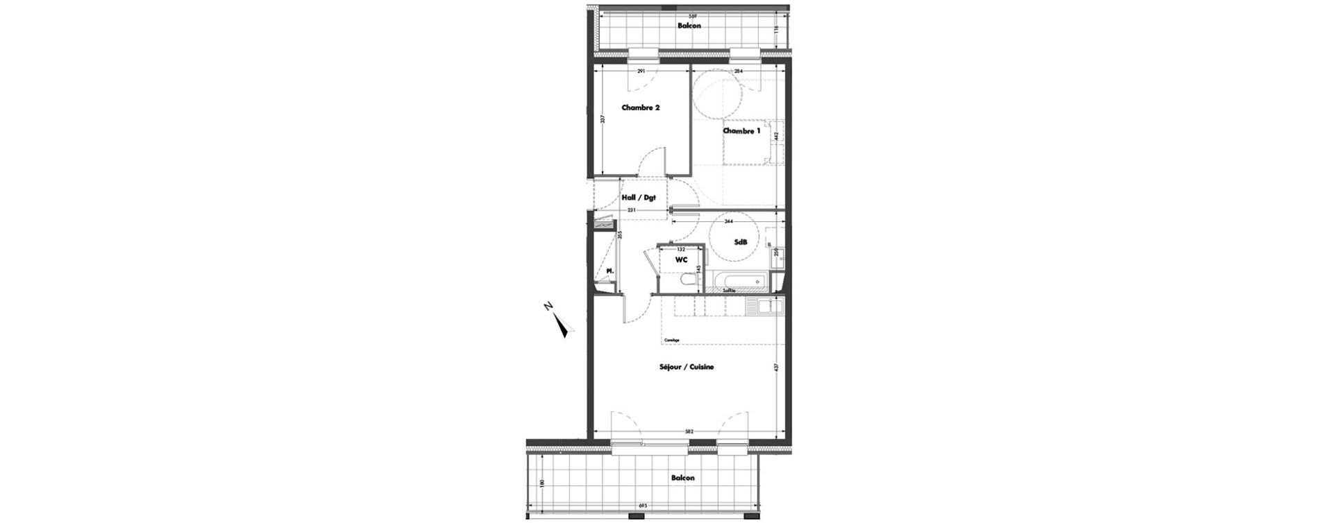 Appartement T3 de 64,07 m2 &agrave; Bischheim Centre