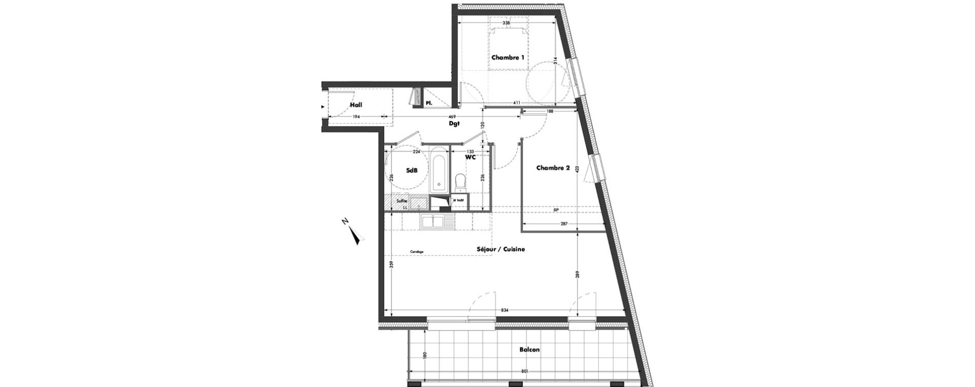 Appartement T3 de 67,95 m2 &agrave; Bischheim Centre