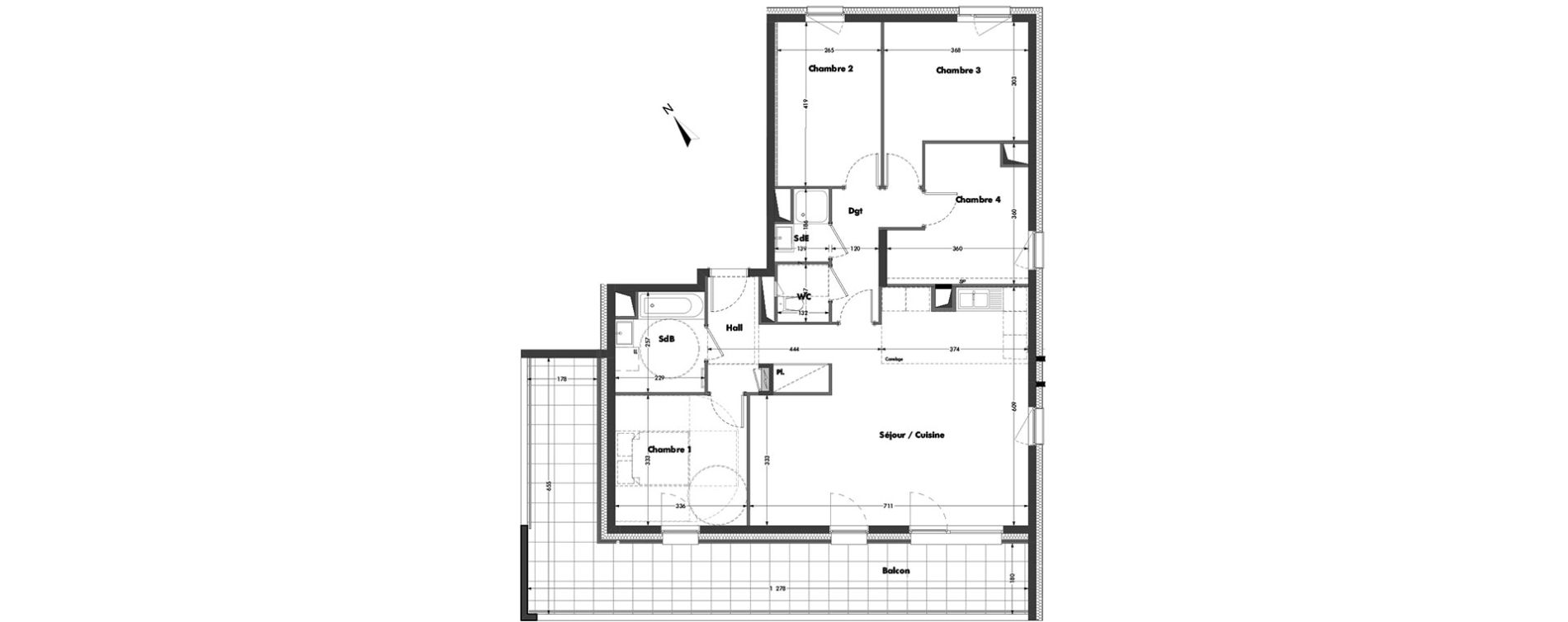Appartement T5 de 102,38 m2 &agrave; Bischheim Centre
