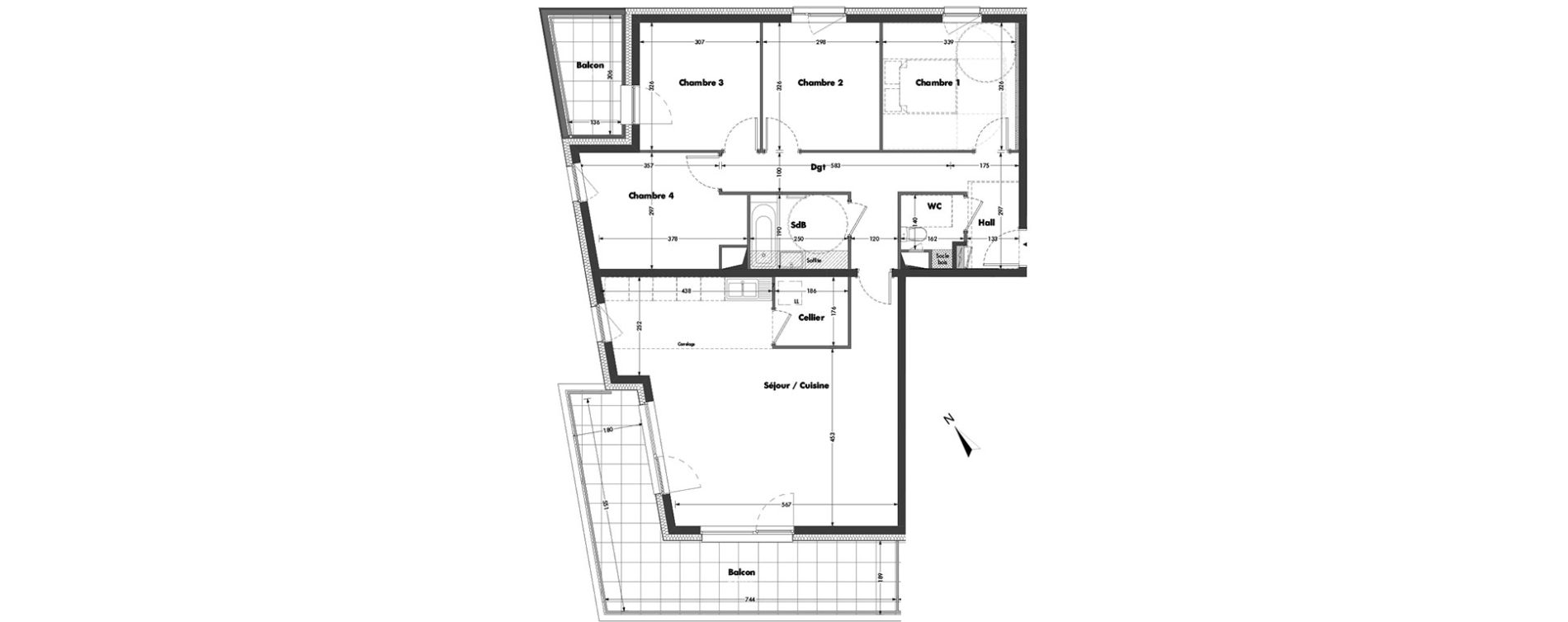 Appartement T5 de 102,51 m2 &agrave; Bischheim Centre