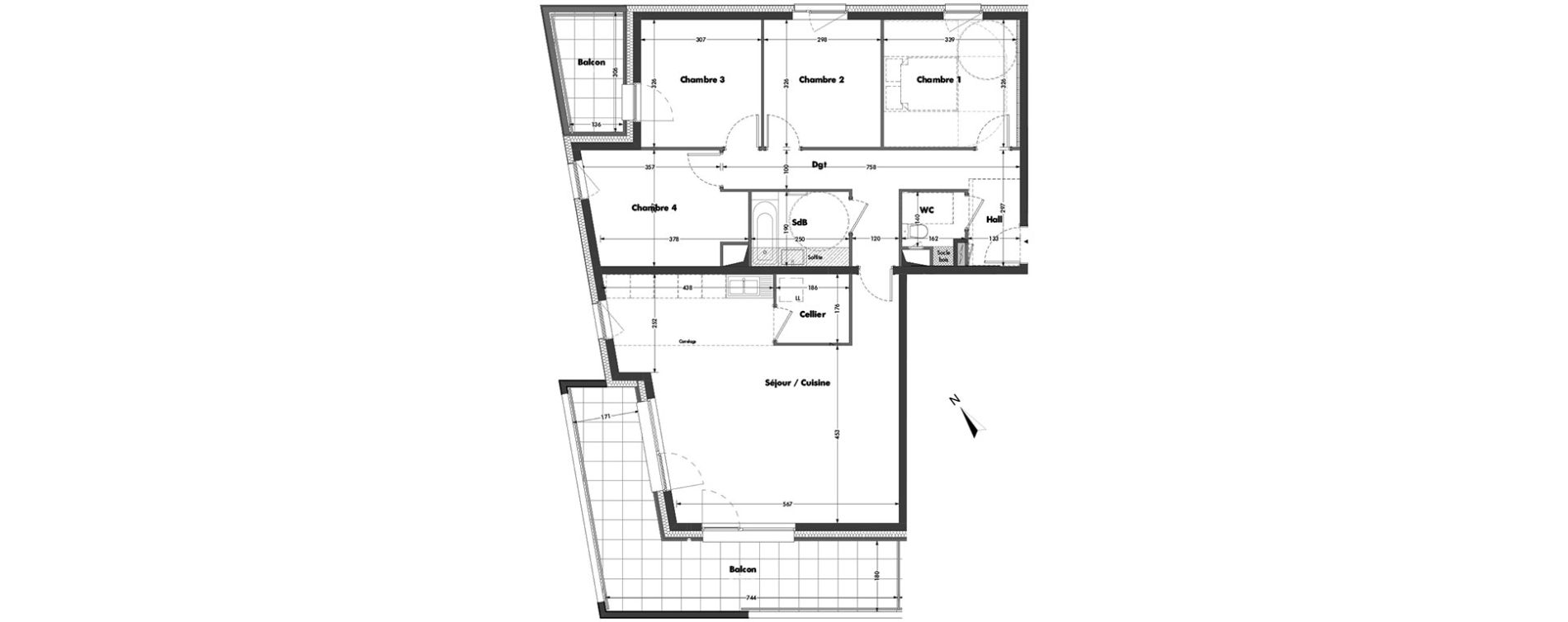 Appartement T5 de 102,51 m2 &agrave; Bischheim Centre