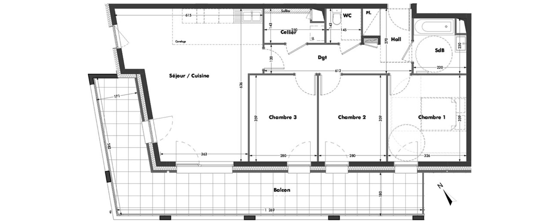 Appartement T4 de 82,24 m2 &agrave; Bischheim Centre