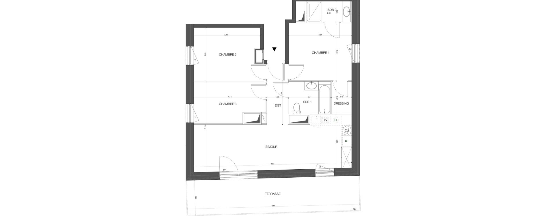 Appartement T4 de 71,89 m2 &agrave; Bischheim Centre