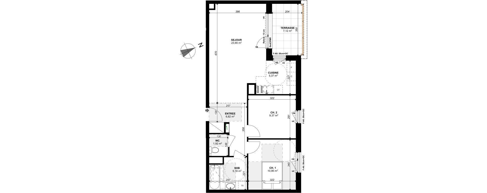 Appartement T3 de 63,26 m2 &agrave; Brumath Centre