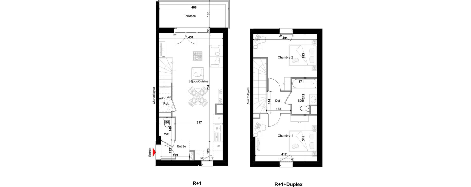 Appartement T3 de 65,41 m2 &agrave; Drulingen Centre