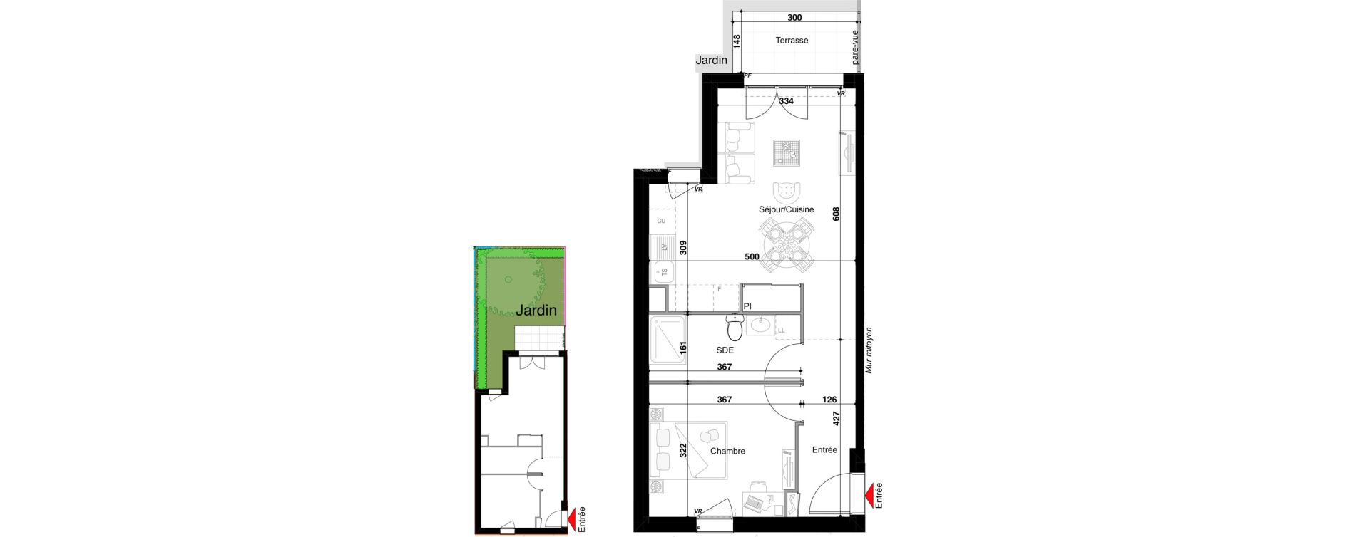 Appartement T2 de 46,37 m2 &agrave; Drulingen Centre