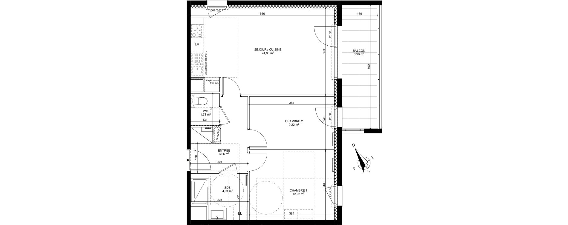 Appartement T3 de 59,47 m2 &agrave; Eckbolsheim Centre