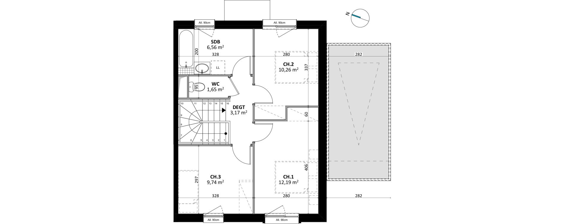 Maison T4 de 88,58 m2 &agrave; Geispolsheim Centre